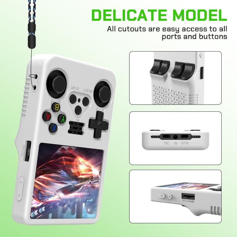 Retro Handheld Game Console R36S - R36S携帯ゲーム機用シリコン保護ケース360 ° フルカバー耐衝撃＆耐傷性スキンゲームアクセサリー[SU]
