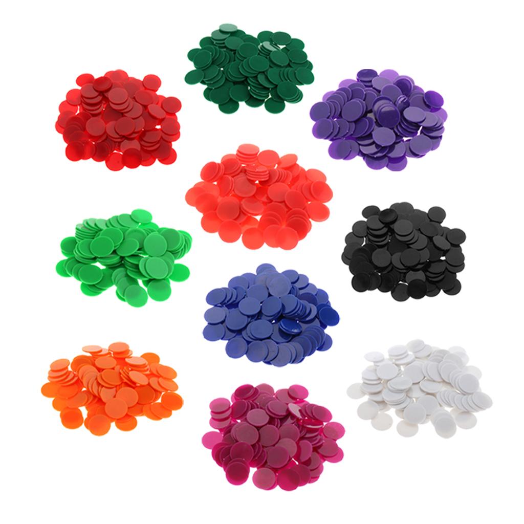 Board Games - ビンゴチップ、プラスチック製コイン、ポーカーチップ、100個入り、家族や教室、カジノで楽しめるボードゲーム用おもちゃ。