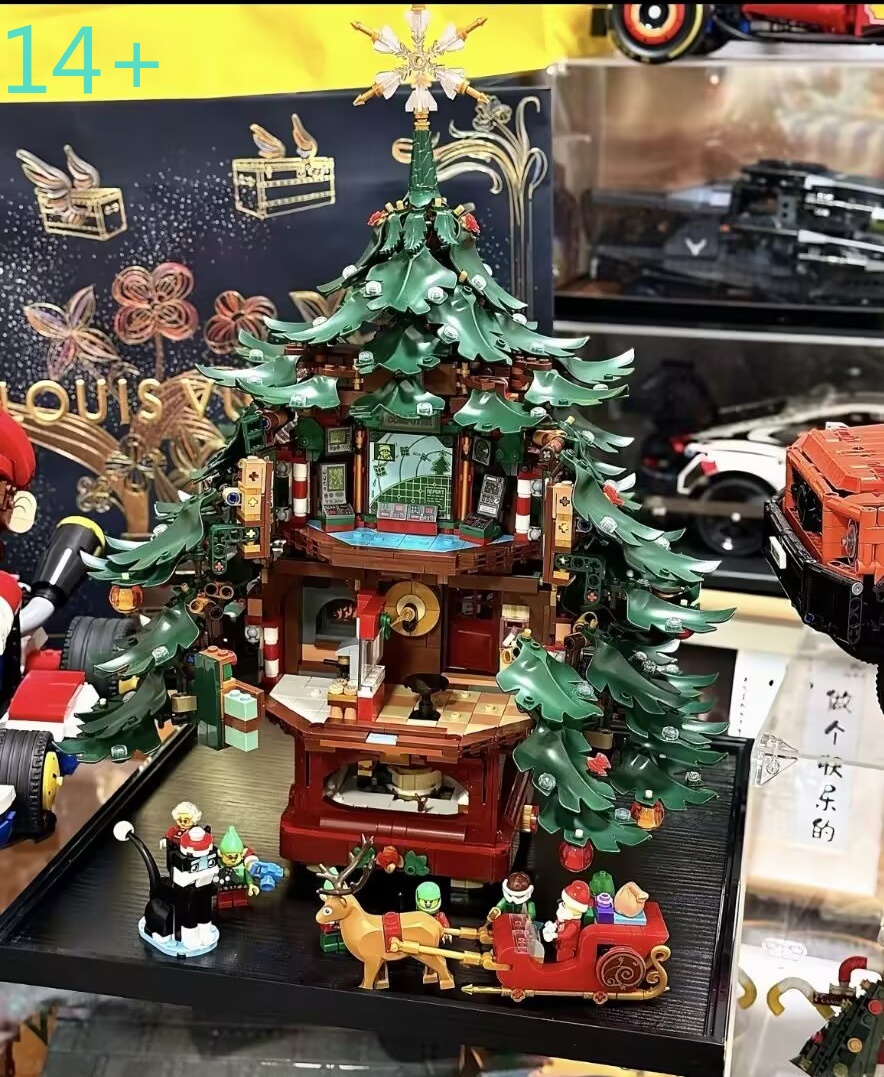 Building Blocks - 最も安価な3171ピースのクリスマスツリー装飾用ブロックモデル。子供向けのDIYおもちゃ、誕生日プレゼントに最適。
