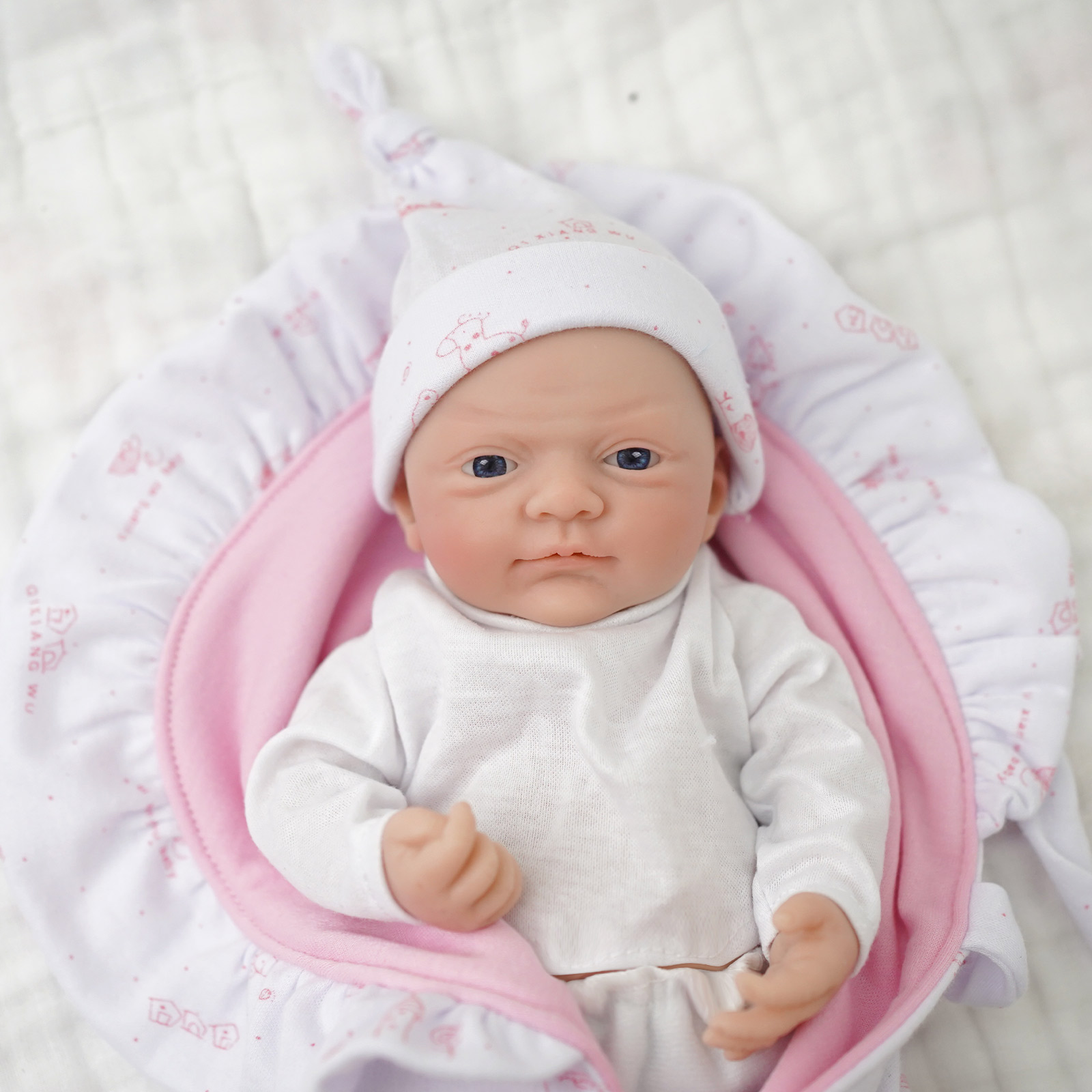 Reborn Baby Doll Silicone Realistic - 12インチ マイクロ未熟児全身シリコンベビードール 女の子「ルナ」&男の子「トビー」 リアルなリボーンドール サプライズ 子供用
