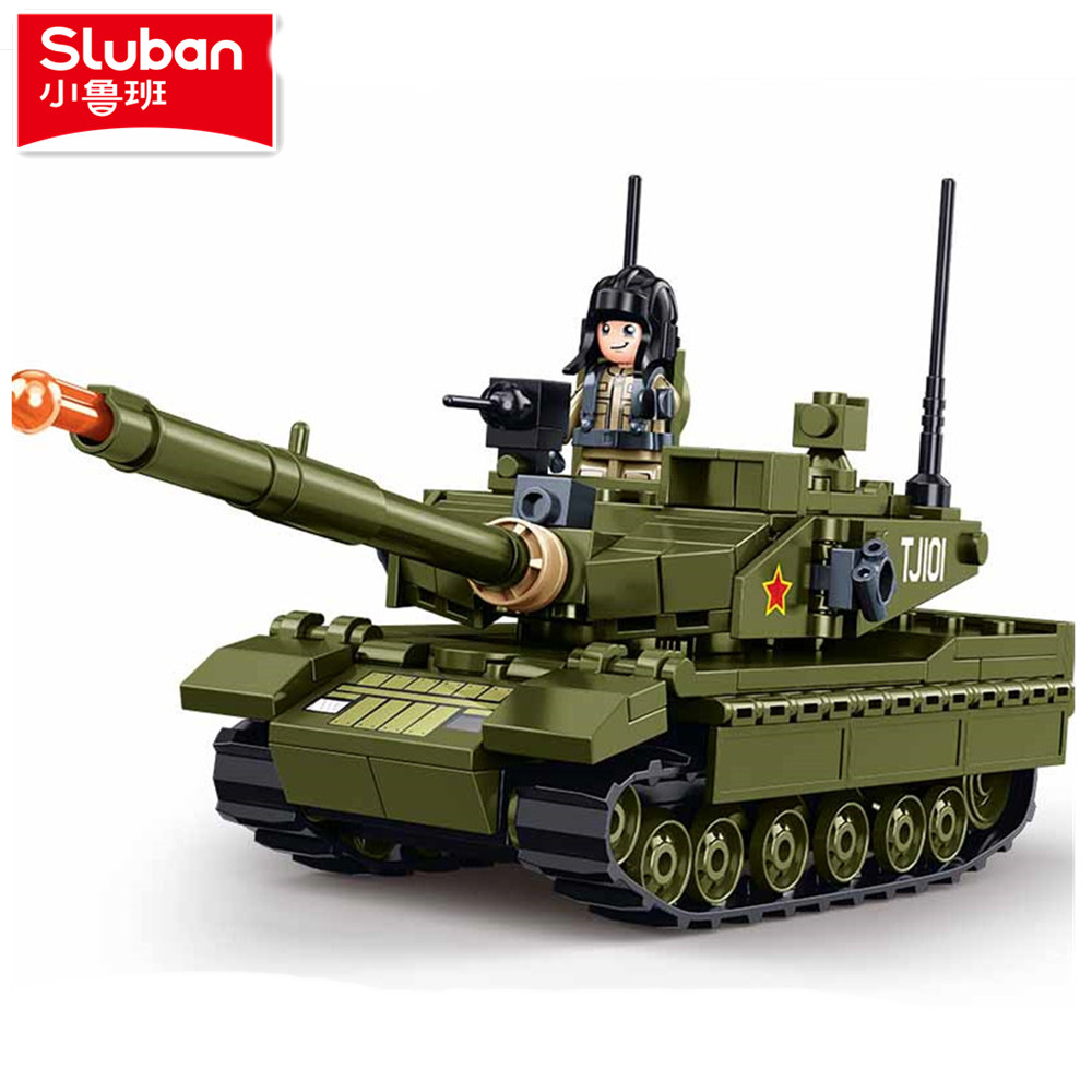 Lego Compatible Military Tank - Sluban 183 個陸軍主力戦車モデルビルディングブロック軍事 MBT レンガ教育玩具子供のため