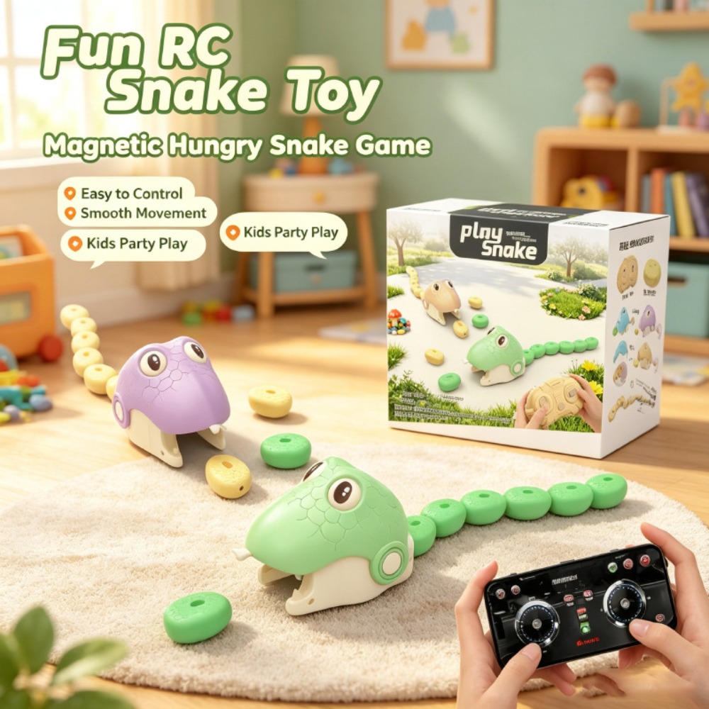 遠隔操作可能な「グリーディスネーク」磁気吸引玩具、2人対戦型 - Remote Control Toys のレビューと価格