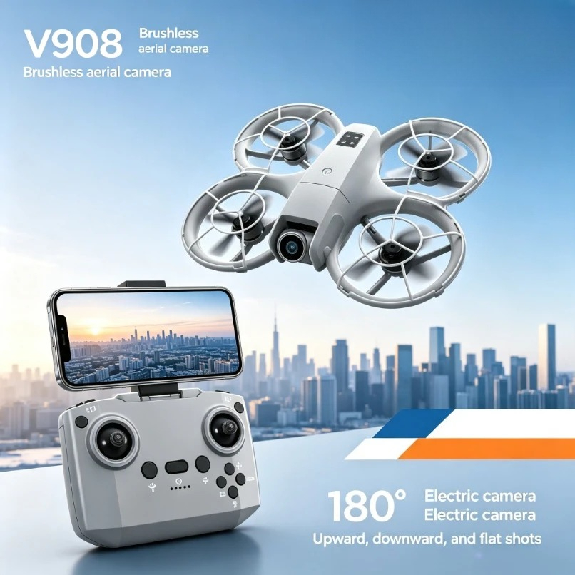 オリジナルV908折りたたみ式GPSドローン 8Kデュアルカ - Fpv Brushless Rc Drone 4K のレビューと価格
