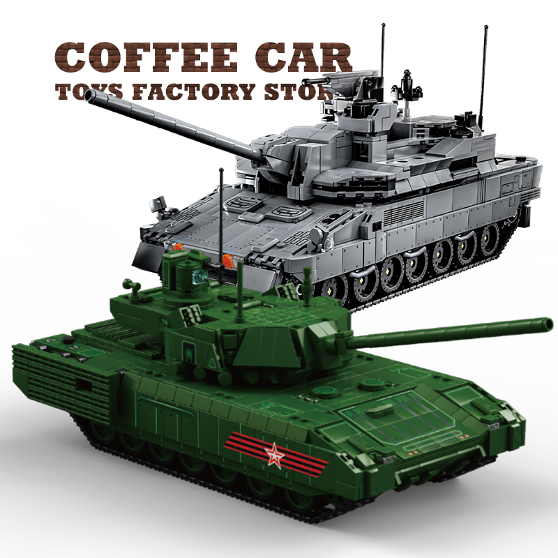 メインタンクT-14 ビルディングブロック 兵士 装甲車 モ - Lego Compatible Military Tank のレビューと価格